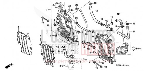 RADIATEUR (CR250R5-7) CR250R6 de 2006